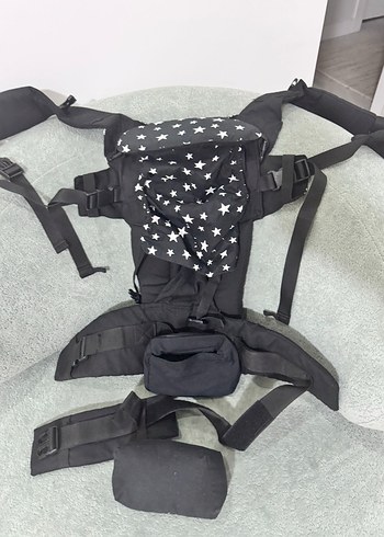  Beden Solomombaby siyah kanguru/bebek taşıyıcı (0-4 yaş / 3,5 -20 kg)