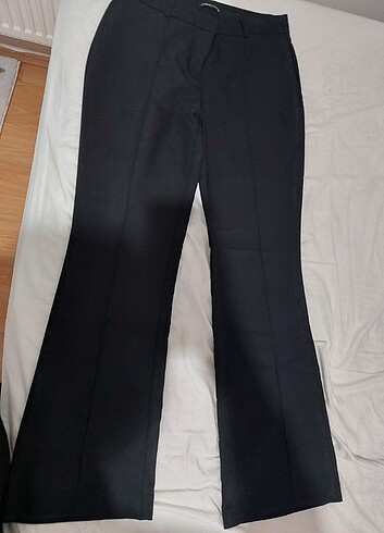 LC Waikiki Kadın siyah İspanyol paça pantolon