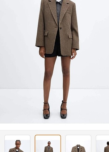 Mango Mango kazayağı desenli blazer ceket