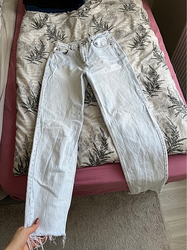 s Beden mavi Renk Kot mom jean