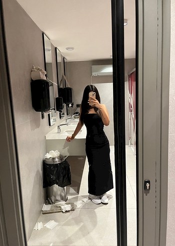 Bershka Straplez Uzun Elbise