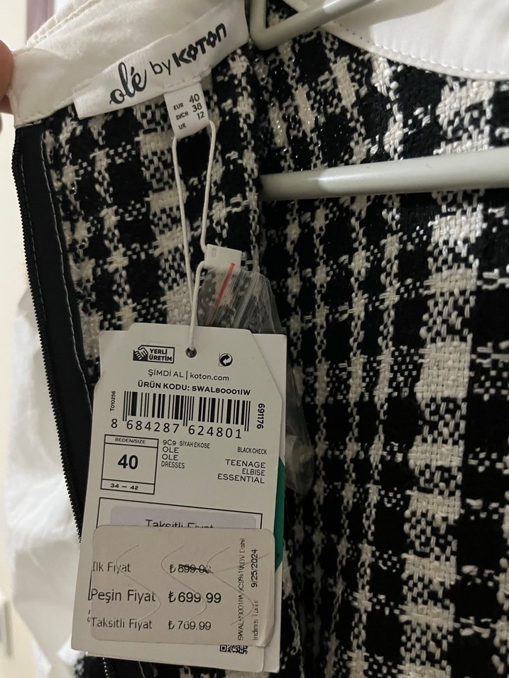 Koton desenli elbise - Görsel 4