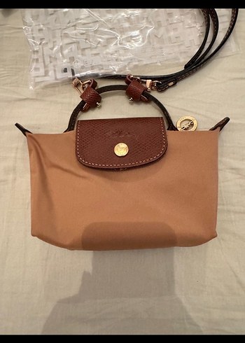 Longchamp Camel Deri Kadın Çapraz Çanta