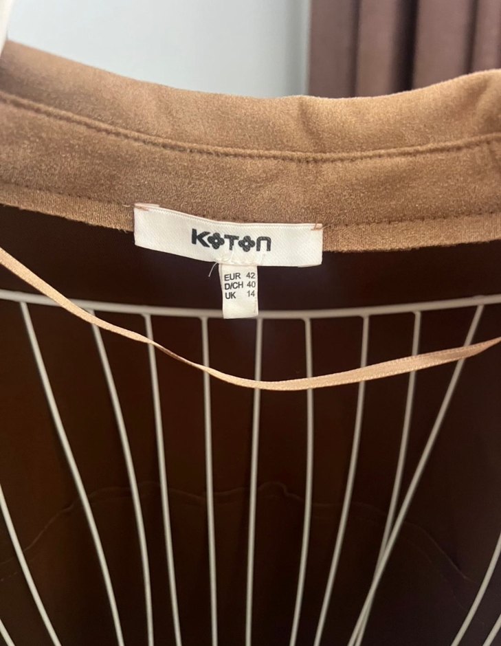 Koton Süet Trençkot - Görsel 3