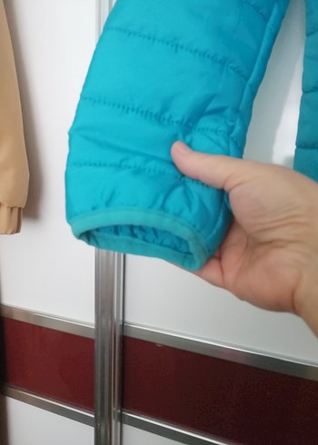 m Beden mavi Renk Mavi Fermuarlı Kadın Kışlık Mont
