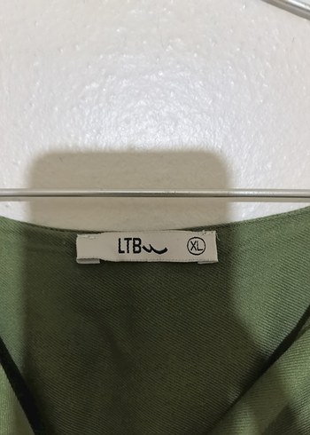 Kadın Haki Uzun pamuklu Elbise - Görsel 4