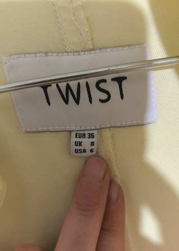 Sarı Uzun pamuklu Ceket - Görsel 4