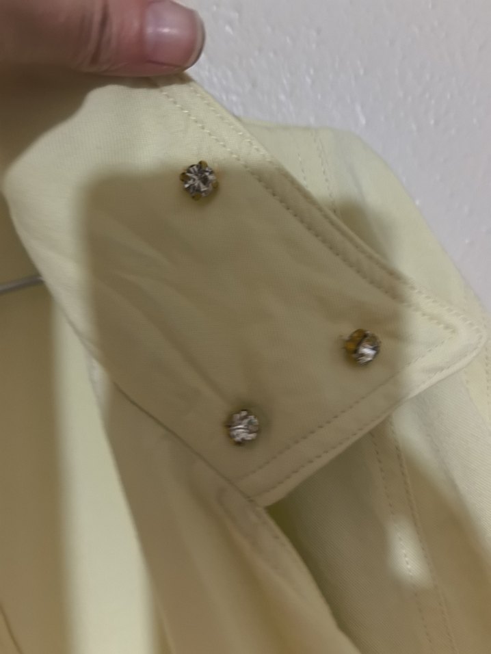 Sarı Uzun pamuklu Ceket - Görsel 3