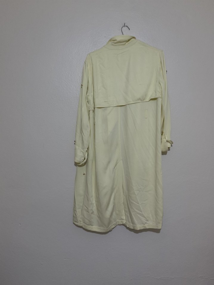 Sarı Uzun pamuklu Ceket - Görsel 5