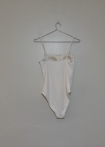 Beyaz İnce Askılı Kadın body - Görsel 3