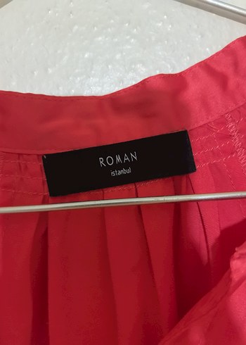 Kırmızı Uzun Kollu V Yaka Kadın tunik - Görsel 2