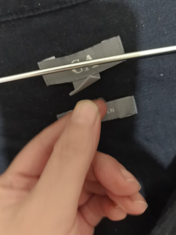 Siyah Keten Rahat Kesim Kadın elbise - Görsel 3