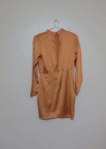 Drapeli Uzun Kollu Midi Elbise - Görsel 4