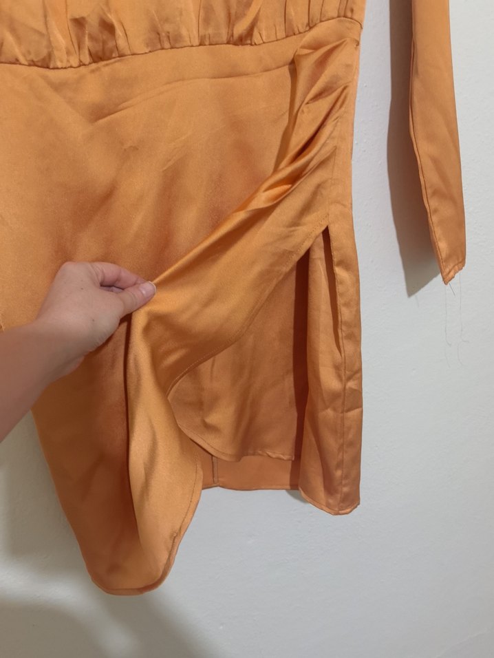 Drapeli Uzun Kollu Midi Elbise - Görsel 3