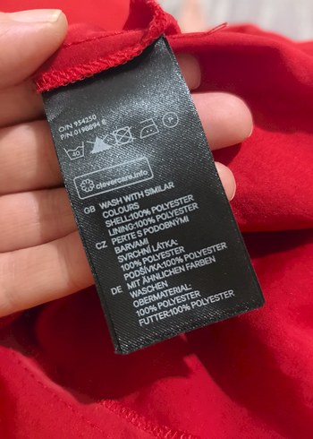 Uzun Kırmızı Askılı Salaş Elbise - Görsel 6