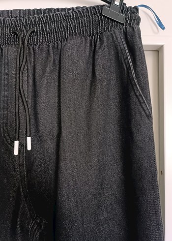 Diğer Kadın Siyah Bol Kesim Uzun kot Pantolon