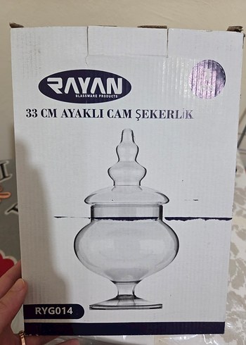 33 cm Ayaklı Cam Şekerlik