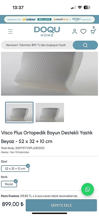 Diğer Ortopedik boyun destekli yastık