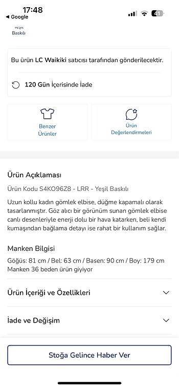 36 Beden turkuaz Renk Elbise