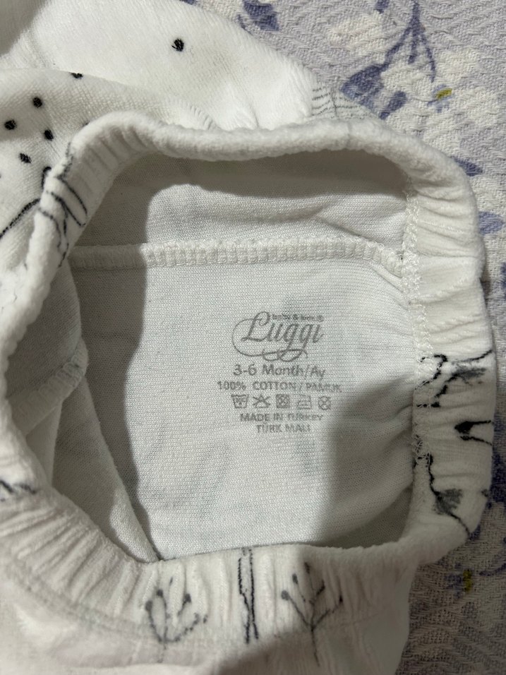 Beyaz Desenli Erkek Çocuk Rahat Pantolon - Görsel 3