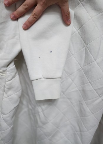 Beyaz Erkek Fermuarlı Ceket - Görsel 3