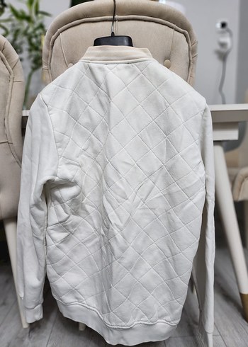 Beyaz Erkek Fermuarlı Ceket - Görsel 2