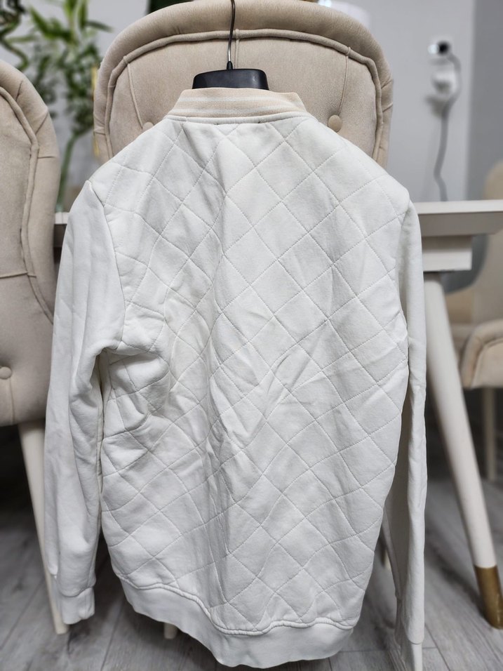 Beyaz Erkek Fermuarlı Ceket - Görsel 2