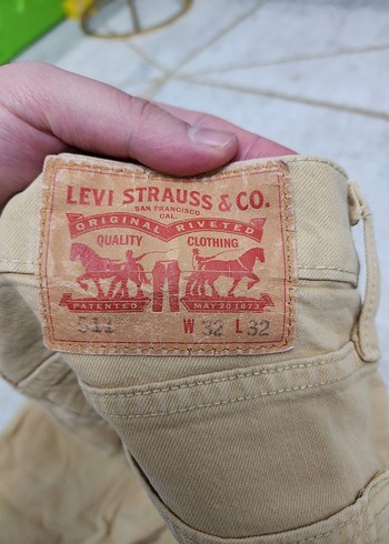 Bej Erkek Kot Pantolon - Görsel 3