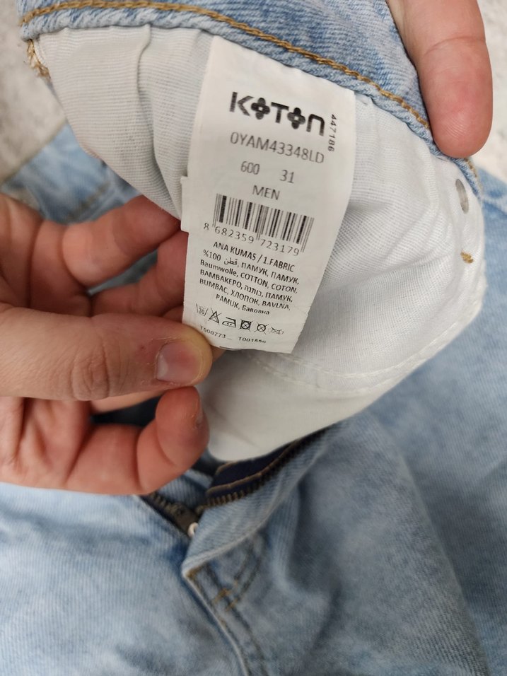 Erkek kot şort - Görsel 3