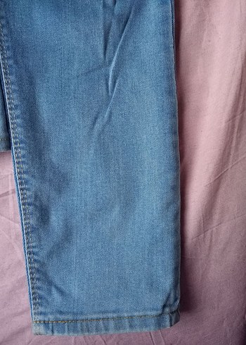Düğmeli Mavi Kadın Kot Pantolon