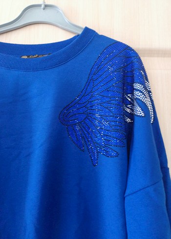 LC Waikiki Mavi Kadın Uzun Kollu Sweatshirt