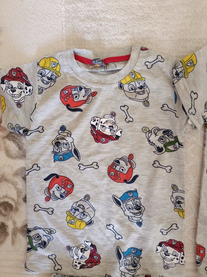 Gri Baskılı Çocuk Pijaması Takımı - Görsel 2