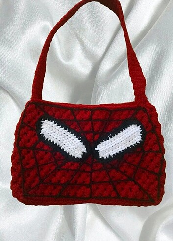 Spiderman Örgü Çanta 