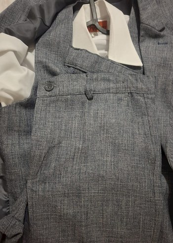 Düğünlük TAKIM  Ceket, Düğmeli , Pantolon,Yelek,Gömlek papyon - Görsel 8