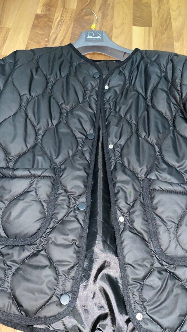 Düğmeli Siyah Kadın Ceket - Görsel 2