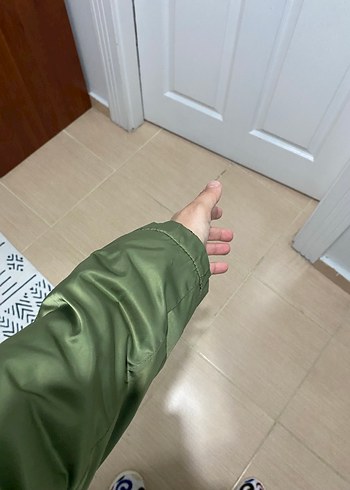 Kadın Haki Kamuflaj Kürklü Kışlık Mont - Görsel 2