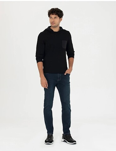 36 Beden lacivert Renk Pierre Cardin Erkek Koyu Lacivert Slim Fit Jean Pantolon 5028020