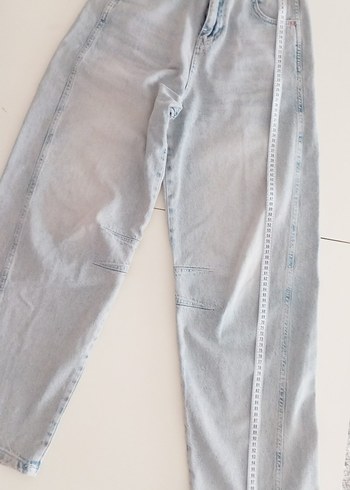Gri Loose Fit Midi Denim Kot
