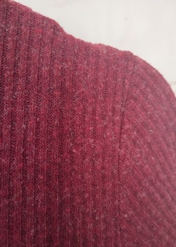 m Beden Bordo Uzun Kollu Uzun Elbise