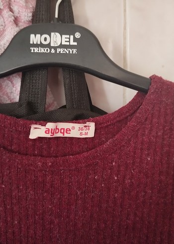 Bordo Uzun Kollu Uzun Elbise - Görsel 5