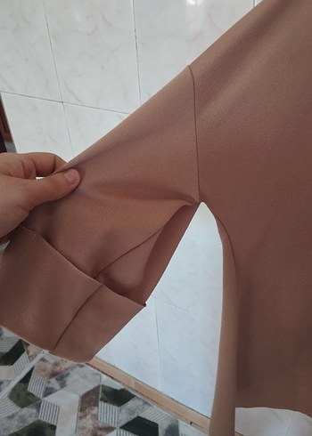 Bej Salaş Keten Kadın Tunik takımı s.m uyumlu - Görsel 6