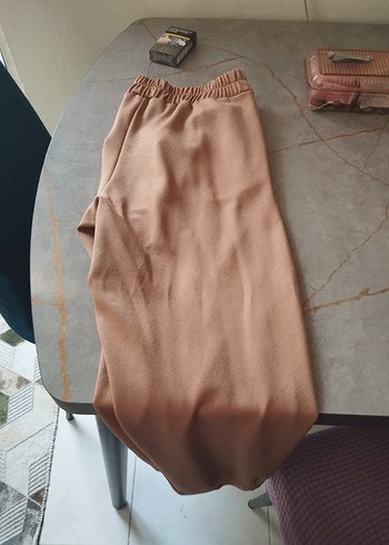 m Beden camel Renk Bej Salaş Keten Kadın Tunik takımı s.m uyumlu
