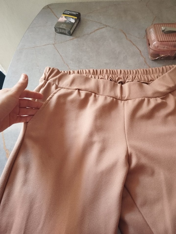 Bej Salaş Keten Kadın Tunik takımı s.m uyumlu - Görsel 5