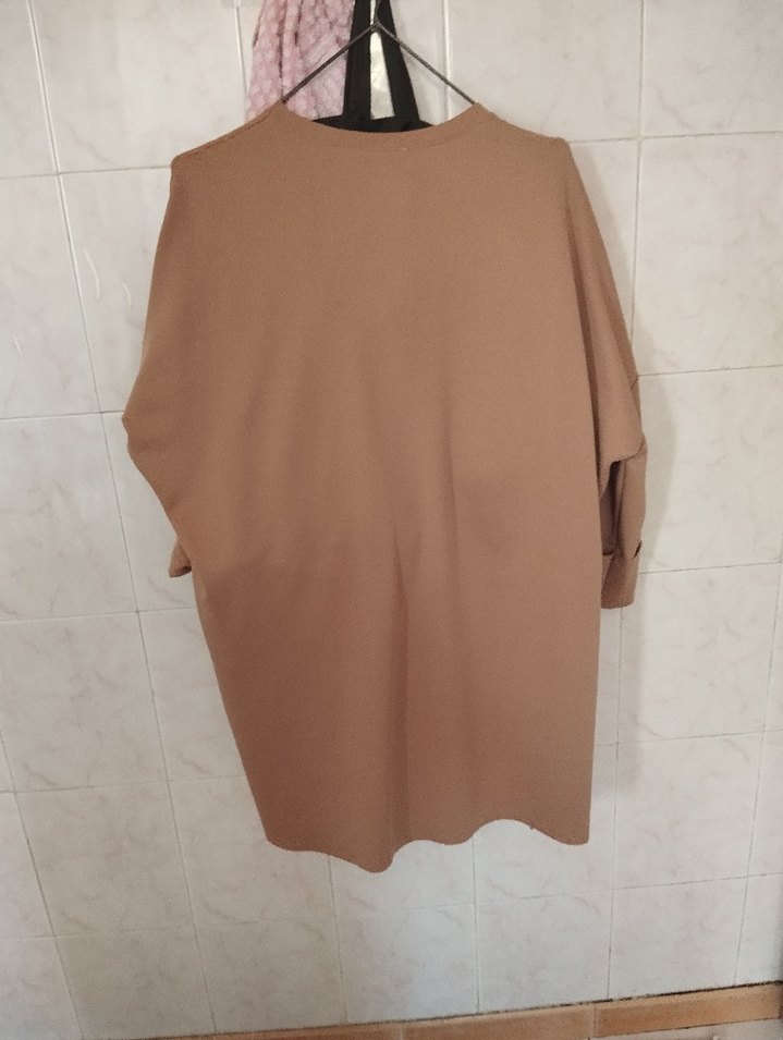 Bej Salaş Keten Kadın Tunik takımı s.m uyumlu - Görsel 3