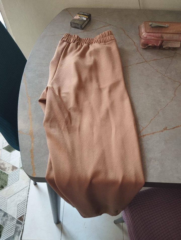 Bej Salaş Keten Kadın Tunik takımı s.m uyumlu - Görsel 4