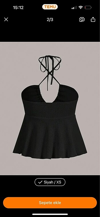 Sheinside Shein siyah bluz