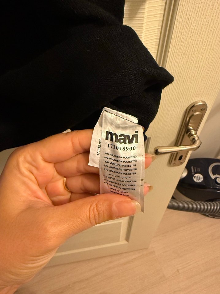 Mavi triko elbise - Görsel 2