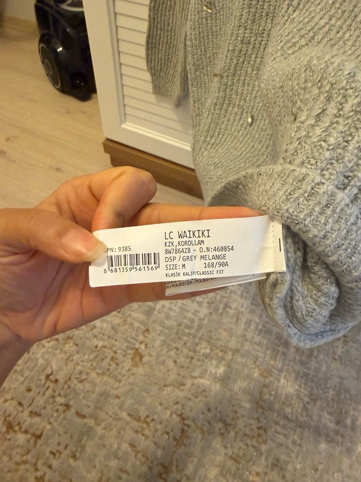 Gri Triko Kadın Kazak Uzun Kollu - Görsel 3