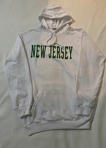 Beyaz New Jersey Oversize Sweatshirt