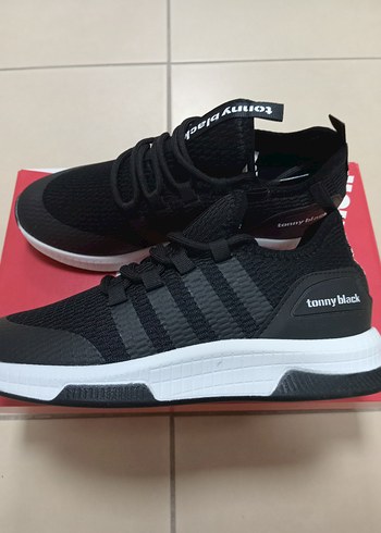 Tonny Black Siyah Elastik Erkek Spor Ayakkabı 41 42 43 44